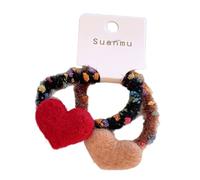 Infant Hair Clips Made From Felt Heart Shaped Colorful Soft Comfortable Hair Tie Safe Structure Lightweight Clips