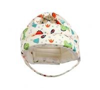 ＡＷＨＡＯ Infant Head Protection Hat Breathable Padded Hat Soft Edges Learning-to-Walk Helmet for Infants, Orange Red, Little Dinosaur
