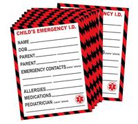 Infant I.C.E. in Case of Emergency Car Safety Seat Sticker, 4 x 3 inch Child Child I.D. Medical Information Emergency Contact Car Seat Safety Alert Attachment Tag Labels (10 Pack)