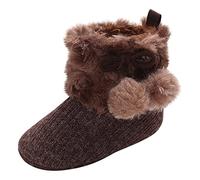 Infant Kids Girls Snow Boots, Boys Easy Slip On Zipped Winter Rain Shoes Outdoor School Booties With Faux Fur Trim Comfy Soft Outdoor Footwear 24-36 Months