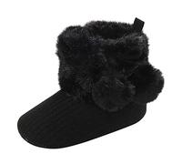 Infant Kids Girls Snow Boots, Boys Easy Slip On Zipped Winter Rain Shoes Outdoor School Booties With Faux Fur Trim Comfy Soft Outdoor Footwear 6-12 Months