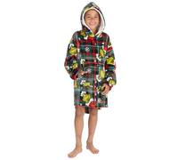 Infant Kids The Grinch Tartan Check Oversized Blanket Hoodie Christmas Baggy Plush Fleece Lounge Top Size 3-6 Years