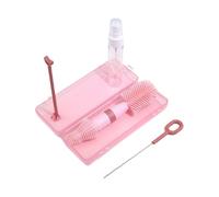 Infant Milk Bottle Scrubber Set Compact Travel Friendly Design Removable Brush Head with Portable Drying Case Infant Bottle Cleaning Kit
