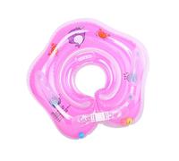 Infant Neck Float Double Air Nozzle PVC Pink 39x9cm Baby Ring