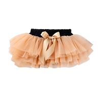 Infant Newborn Baby Girls Fluffy Tutu Skirt Shorts Solid Bowknot Party Carnival Mesh Tulle Tutu Skirt Petticoat Prom Tutu,Sale-Clearance Beige #1 3-6 Months