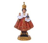 Infant of Prague Statue 22.5cm Resin Infant Jesus Statue for Home Desk Office Decoration Religious Sculpture