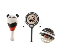 Infant Panda Rattle Maracas Toy Hand Eye Coordination Motor Skill Improve Multiuse for Nursery Decors 3/4/6/8PCS