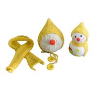 Infant Photography Christmas Snowman Costume Hat Scarf Set Photostudio Accessories Baby Photoshoots Outfit Shower Supply Newborn Photo Accessory