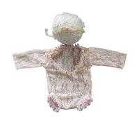 Infant Photography Props Lace Romper Flower Headdress Baby Photo Suit Photoshooting Props Clothes Newborns Shower Gift Infant Photoshoot Suit Newborn Lace Photoshoot Prop