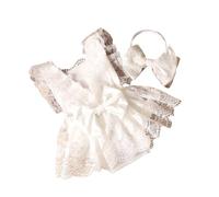 Infant Photoshoots Lace Outfit with Bowknot Decor Fashionable Photography Dress & Decorative Headband for Newborns Girl