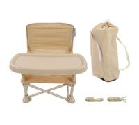 Infant Picnic Chair, Safty Belt Portable Fordable High Reliability Dining Infant Training Chair Outside for Infant for Outside(Standard Beige)