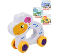 Infant Push-and-Go Animal Toys for Babies 10 Months Plus with Bright Colours Easy-Grip Design Hands-On Motor Skills Development Durable Child-Safe Material Rolling Action for Indoor Play - Electoys