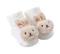 Infant Socks Knitted Cartoon Pattern Cute Boy and Girl Toddler Middle Tube Socks Soft and Comfortable Neutral Newborn for Boys and Girls FirstSteps (White, 0-1 Years)