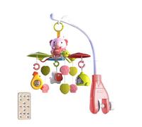 Infant Soothing Bed Mobile with Rotating Elephants Calming Music & Safe Teether for Sensory Development Infant Sensory Development Crib Toy