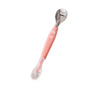 Infant Spoon Feeding Fruit Puree Scraping Non-Rust Silicone Food Feeder Multi-use Baby Cutlery Spoons Feeding Spoons for Babies Silicone