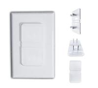 Infant Tree Double Outlet Covers Baby Proofing (10 White) | Safe & Secure Electric Plug Protectors | Sturdy Childproof Socket Covers for Home & Office | Easy Installation | Protect Toddlers & Babies