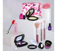 Infantil Cosméticos Kit - Washable Makeup Set Para Niñas, Estuche Organizador de Belleza Portátil | Regalo de Cumpleaños Para Niños, Accesorios Divertidos Para Juegos de Rol y Salón de Rol y Salón de