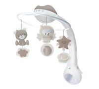 Infantino 3-in-1 Projector Musical Mobile, Convertible Mobile, Table & Cot Light Projector with Wake-Up Mode to Simulate Daylight, Includes 6 Melodies & 4 Nature Sounds, Grey