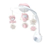 Infantino 3-in-1 Projector Musical Mobile, Convertible Mobile, Table & Cot Light Projector with Wake-Up Mode to Simulate Daylight, Includes 6 Melodies & 4 Nature Sounds, Dusty Rose