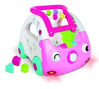 INFANTINO 3-in-1 Senso Discovery Car, Pink, 1 Count (Pack of 1), Discovery Car for Kid, includes 3 stackable sortable shapes, chaser beads, 2 AA batteries