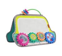 Infantino Busy Board Mirror & Sensory Discovery Toy Boat for Fine Motor Skill Development with Gears, Beads, High Contrast Prints, Tummy Time, Sit & Play or On The Go, for Newborns, Babies & Toddlers