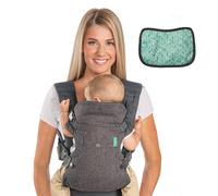 Infantino Flip Advanced 4-in-1 Baby 1 Stück (1er Pack), Grey with Green Bib