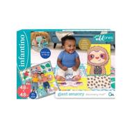 Infantino Jumbo Sensory Discovery Mat - Play Mat, Sensory Exploration, On The Go Play, Tummy-Time with Giant Selfie Mirror, 48"X48" (122 cms x 122 cms), Multicoloured