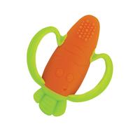 Infantino - Lil' Nibble Teethers - Carot Toother - Toy Toother - Silicone Soft-Textured Teether - Sensory Exploration - Teething Relief - Easy to Hold