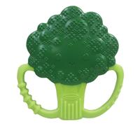 Infantino Lil' Nibbles Textured Silicone Teether, BPA-Free Baby Teething Toy, Soft, Easy to Hold, Sensory Stimulation for Infants, Broccoli