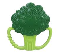 Infantino Lil’ Nibbles Textured Silicone Teether, BPA-Free Baby Teething Toy, Soft, Easy to Hold, Sensory Stimulation for Infants, Broccoli
