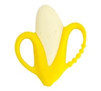 Infantino Lil’ Nibbles Textured Silicone Teether, BPA-Free Baby Teething Toy, Soft, Easy to Hold, Sensory Stimulation for Infants, Banana
