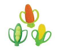 Infantino Lil' Nibbles Textured Silicone Teethers, BPA-Free Baby Teething Toy, Soft,