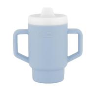 Infantino My 1st Tiny Tumbler, Silicone Sippy Cup with Straw & Handle, Spill-Resistant Baby Cup for On-the-Go, BPA-Free Transition Cup, Clarity