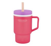 Infantino My 1st Tumbler, 10 Oz. Durable Plastic Sippy Cup with Straw & Handle, Spill-Resistant, for On-The-Go, BPA-Free Transition Baby Cup, Hibiscus