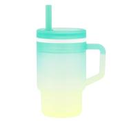 INFANTINO My 1st Tumbler, 255 ml Silicone Sippy Cup with Straw & Handle, Spill-Resistant Baby Cup for On-the-Go, BPA-Free Transition Bottle, Limelight