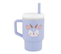 Infantino My 1st Tumbler, Silicone Sippy Cup with Straw & Handle, Spill-Resistant Baby Cup for On-the-Go, BPA-Free Transition Bottle, Reindeer