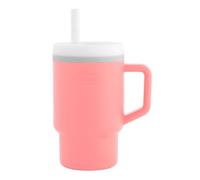 Infantino My 1st Tumbler, Silicone Sippy Cup with Straw & Handle, Spill-Resistant Baby Cup for On-The-Go, BPA-Free Transition Bottle, Melon