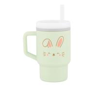 INFANTINO My 1st Tumbler, Silicone Sippy Cup with Straw & Handle, Spill-Resistant Baby Cup for On-The-Go, BPA-Free Transition Bottle, Bunny