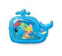 Infantino Pat & Play Water Mat - Whale Themed - Enhances Tummy Time and Motor Skills - Baby Play Mat - Sea-Themed Mess-Free Water Play for Babies - Multicolor - 3 Months +