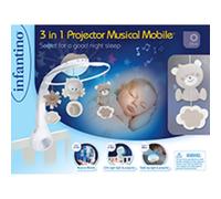 Infantino Projector Musical Mobile Grey Infantino Grey