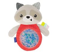 Infantino Seek & Squish Sensory Pal, Raccoon with Gel-Bead Belly, Sensory Exploration, Fine Motor Skills, Easy to Hold for Babies & Toddlers 0M+