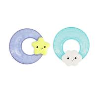 Infantino Shake & Soothe Water Teethers - Sensory Exploration and Teething Relief Cloud and Star 2-Pack