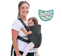 INFANTINO Swift Classic Carrier ? ergonomic baby carrier with 2 carrying positions and bag, grey adjustable baby carrier with hip seat and front