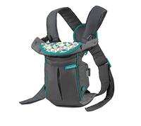 INFANTINO Swift Classic Carrier - ergonomic baby carrier with 2 carrying positions and bag, grey adjustable baby carrier with hip seat and front pocket for storing important items, 300105