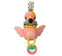 INFANTINO Tuggable Musical Pink Flamingo - Car Seat & Stroller Compatible, Ages 0M+