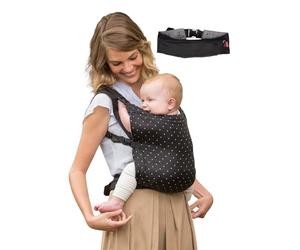 Infantino - Zip Travel Carrier - 2-in-1 Baby Carrier - Collapsible - Easy to fold up or unpack in Seconds - Full Featured - Ergonomic Support - Suitable for Babies 5.4-18.1 kg - Black