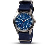 Infantry MDC Military Field Watch for Men, Minimalist Mens Analog Watch with 12/24 Hour Time, Army Tactical Design, Breathable Blue NATO Strap, Durable Daily Work Watch for Men