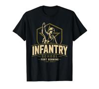Infantry School Military Badge Value Graphic T-Shirt, Men, Black, M