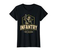 Infantry School Military Badge Value Graphic T-Shirt, Women, Black, M