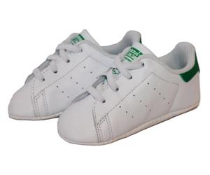 INFANTS ADIDAS STAN SMITH WHITE GREEN TRAINERS